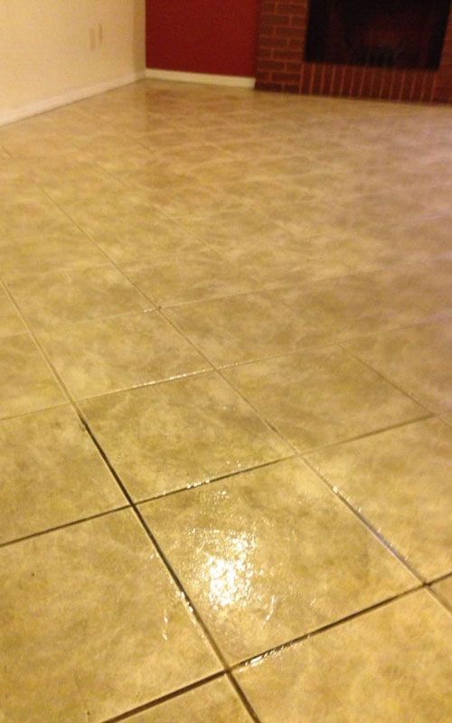 cleaning tile and grout